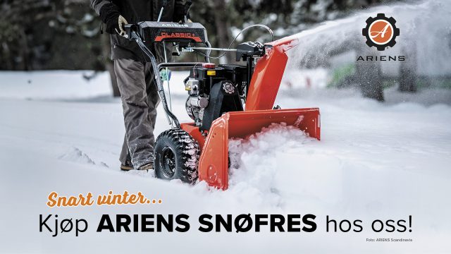 Bilde av en Ariens Snøfreser i snø
